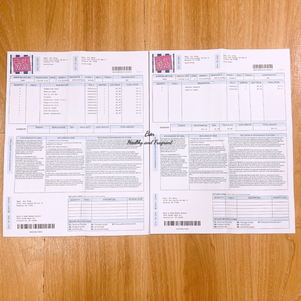 /Bill US - PART VIII/ Xịt thơm toàn thân  🍊 Bath & Body Works 🍊 nhiều mùi 🍊