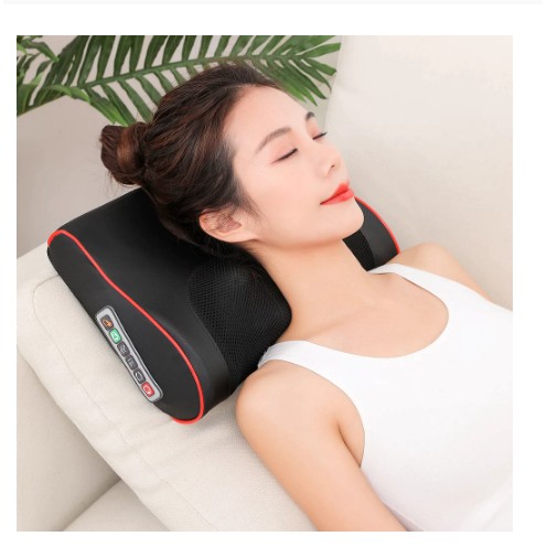 Gối massage 8D toàn thân 16 bi mát xa cổ lưng vai gáy toàn thân đa năng cao cấp Like Tech Bảo Hành 12 Tháng