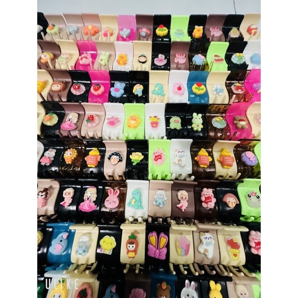 Kẹp Tóc - Kẹp Càng Cua 5 Răng Đính Hoạ Tiết Dễ Thương