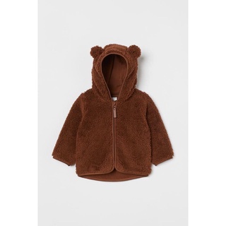 Áo lông gấu nâu h&m sz 9/12m form to