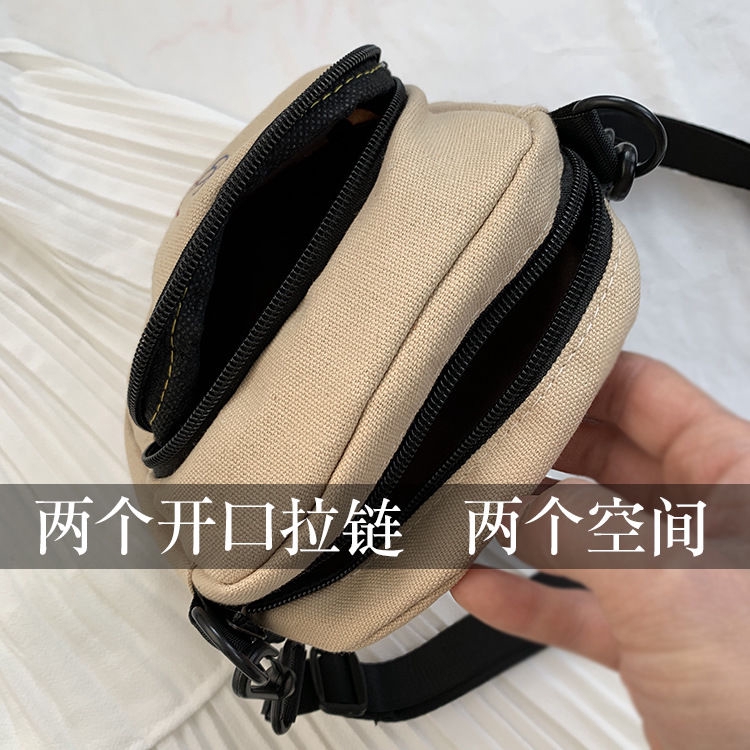 Túi Đeo Chéo Vải Canvas 22 Ngăn Họa Tiết Chú Cừu Dễ Thương