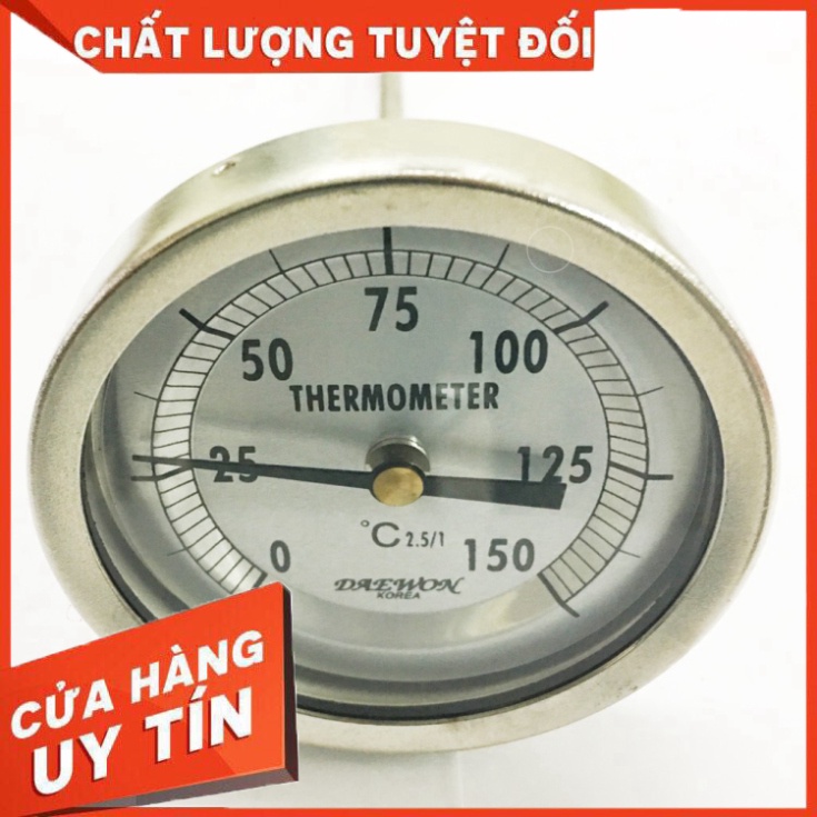 Đồng hồ đo nhiệt độ cơ inox 150 độ C - DAEWON Hàn Quốc (Chân sau) - Hàng nhập khẩu