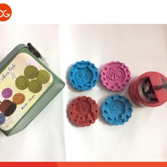 Khuôn lò xo bánh trung thu Singapore Y3K2015C - 150gr - Gồm 4 Mặt