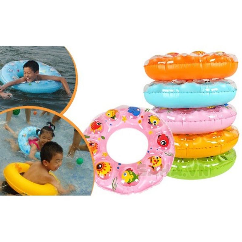 Phao bơi hình tròn 2 lớp dày dặn 60 - 70 - 80 - 90 cm