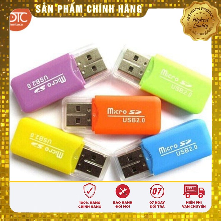 Đầu đọc thẻ Micro SD 2.0 vỏ nhựa,vỏ nhôm có đèn báo