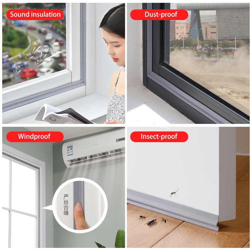 Cuộn Băng Keo Xốp PU Dán Viền Cửa Sổ / Cửa Ra Vào Cách Nhiệt