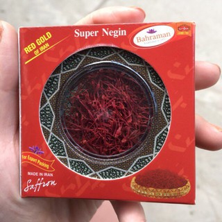 [XÃ KHO] Hộp 1gr Saffron Nhụy Hoa Nghệ Tây Iran Loại super Negin cao cấp Bahraman hộp thiếc super negin