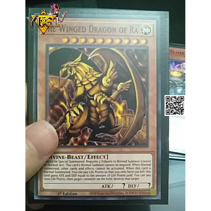 Bộ The Winged Dragon of Ra bài Yugioh 45 lá có tem vàng giấy 3 lớp Anime vui trò chơi 1802-4