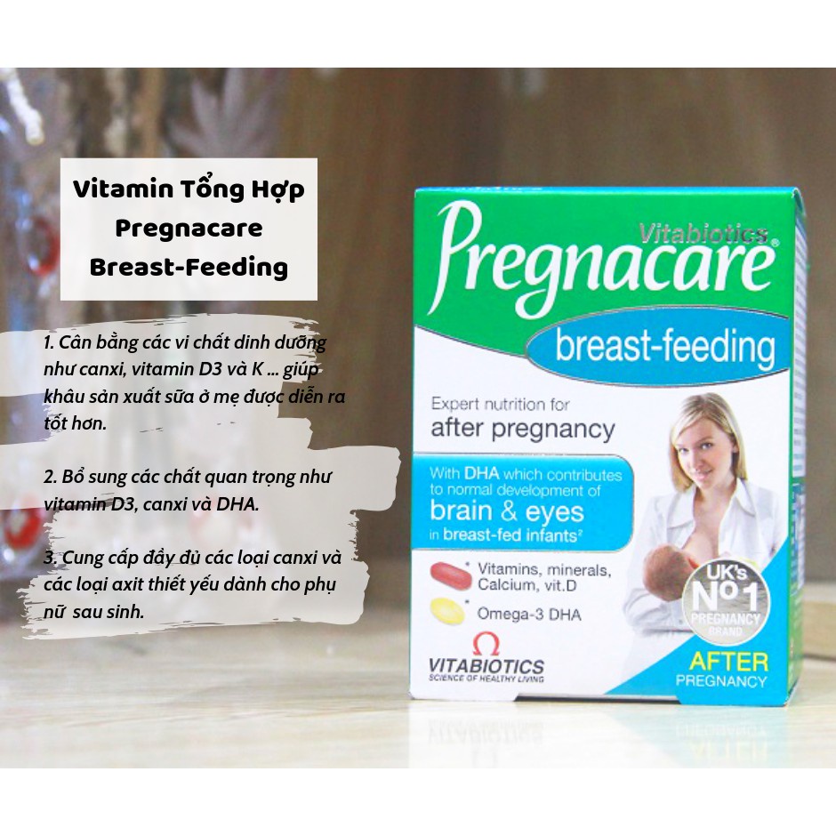 Vitamin tổng hợp Pregnacare Breastfeeding, Anh (84 viên) giúp lợi sữa và tăng cường đề kháng cho mẹ cho con bú sau sinh