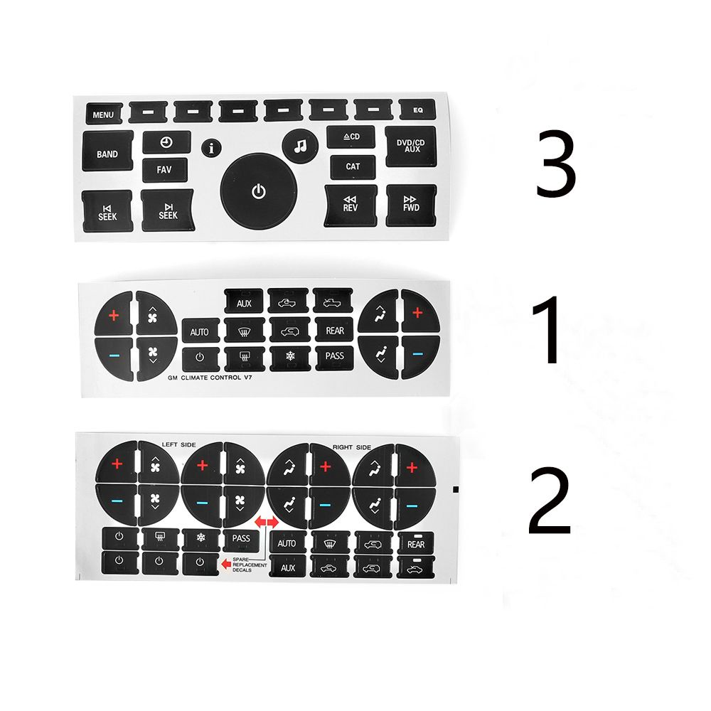Miếng dán nút điều khiển máy lạnh xe hơi A/C thay thế chuyên dụng
