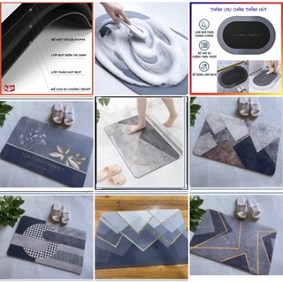 Thảm Lau Chân Cao Cấp Silicon Siêu Thấm Nước, Thảm Chùi Chân Chống Trơn Trượt Cao Cấp ĐX154