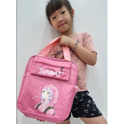 Túi vải học thêm dành nhiều hình cute, Túi vải đi học thêm Loại 1
