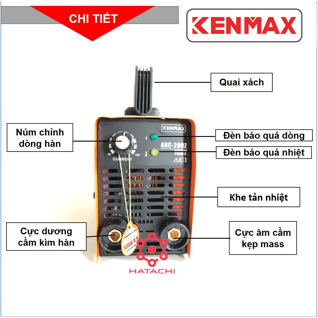 Máy hàn | Kenmax ARC 200Z |Tặng full bộ kiện + thương hiệu Nhật Bản