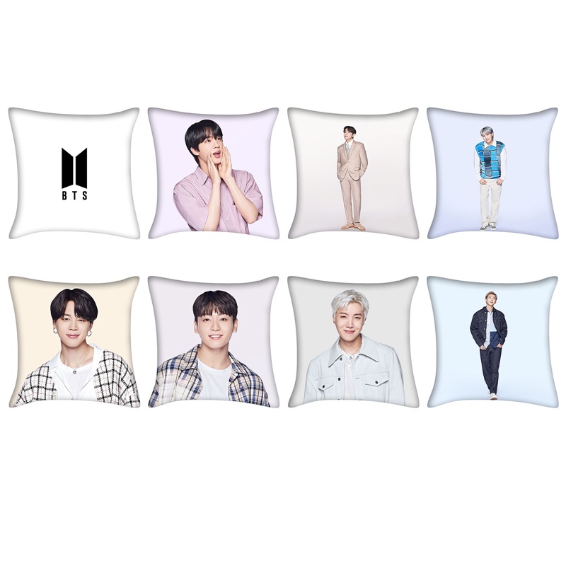flowersqueen Vỏ Gối Vuông In Hình Bt21 Bts Đáng Yêu