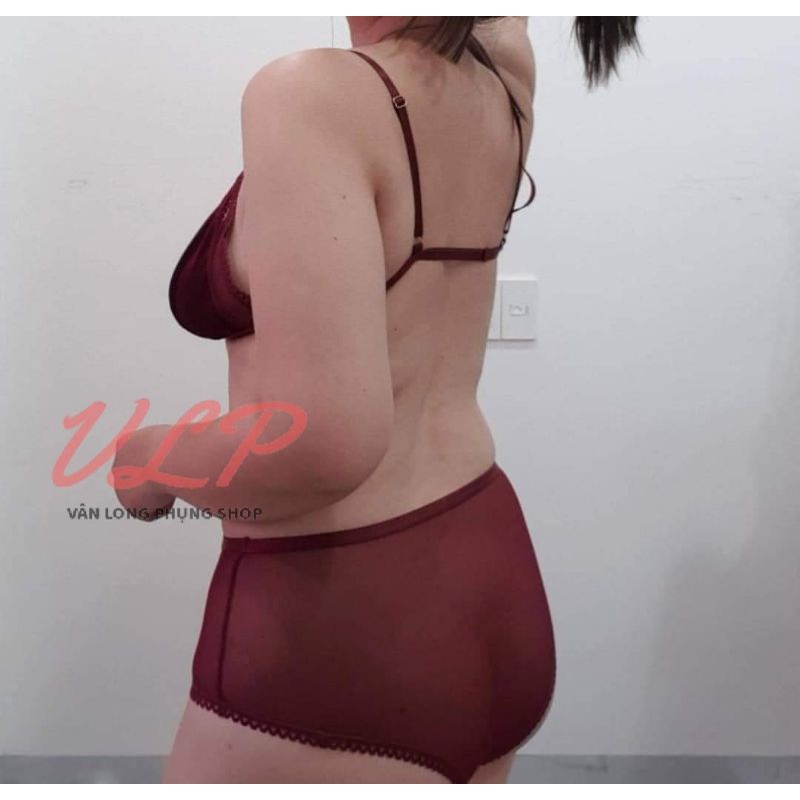 [BIGSIZE_80KG]_NY11_Set nội y nhung đỏ mềm mịn bigsize