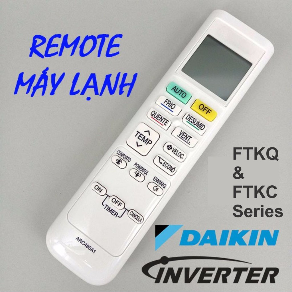 Remote máy lạnh dòng FTKQ &amp; FTKC Series Daikin Inverter