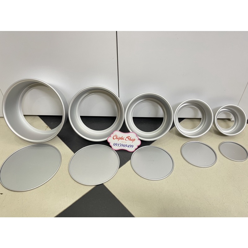 khuân nhôm đáy rời/ khuân nhôm làm bánh các size