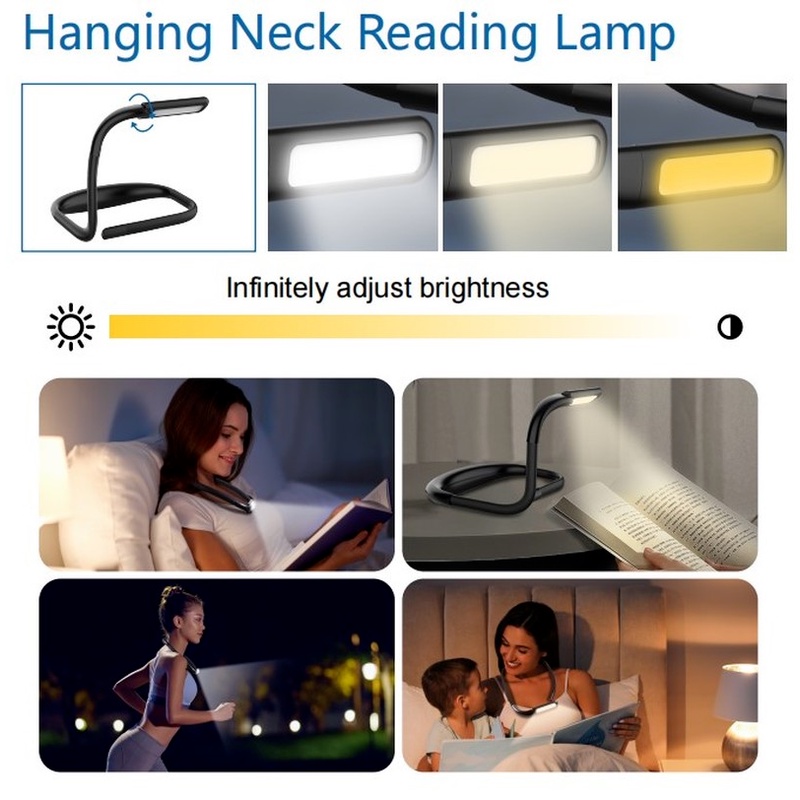 Đèn Đọc Sách LED Cổ Ngỗng Linh Hoạt Điều Chỉnh Được Tiết Kiệm Năng Lượng 3 Chế Độ