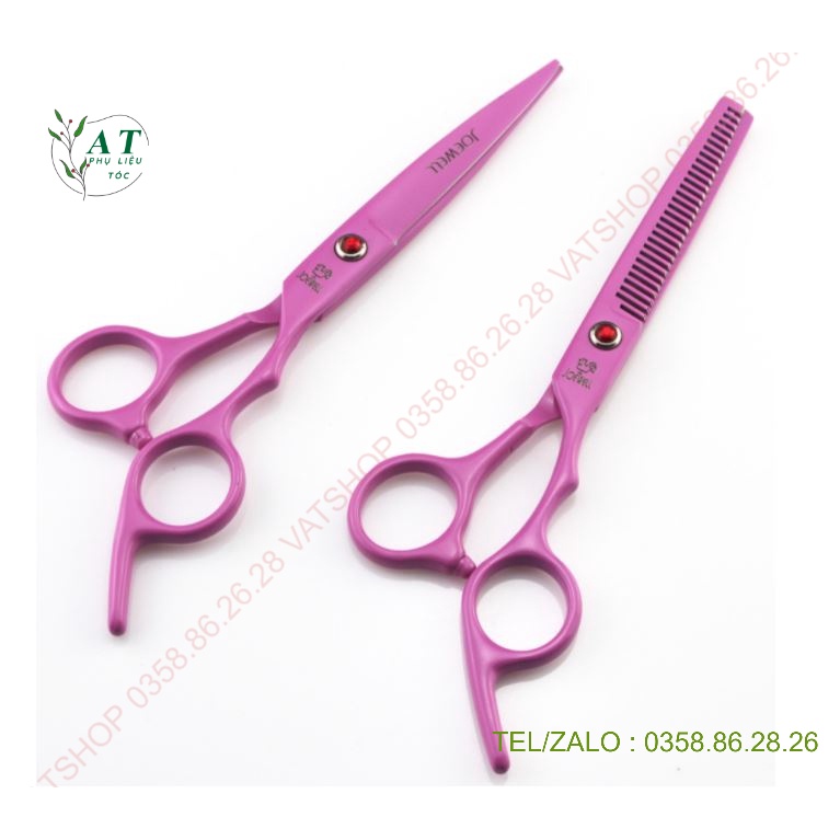 Bộ kéo cắt tóc BARBER  thương hiệu JOEWELL TOKOSHA 6.0 VAT020 Màu hồng