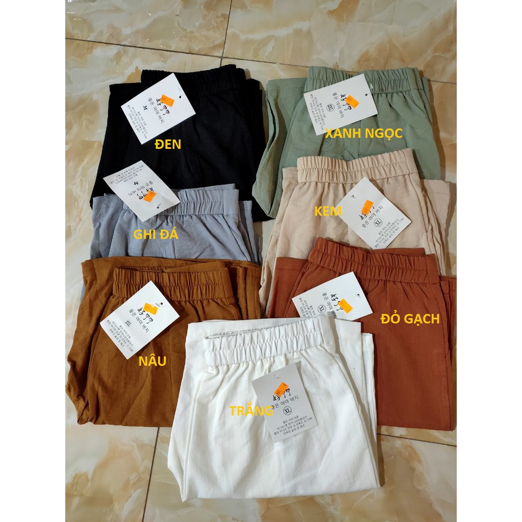 Quần Short Nữ Ống Rộng Cạp Cao Lưng Thun Co Giãn Vải Đũi Mềm Mát Mặc Nhà Mùa Hè Có Bigsize Đến 100kg | BigBuy360 - bigbuy360.vn