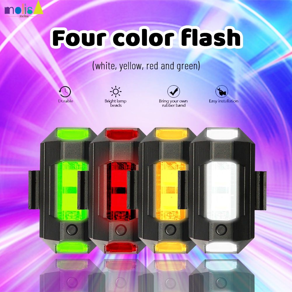 Sẵn Sàng 3/4/7 Màu Đèn LED Xe Đạp Đèn Flash Đèn Đuôi Máy Bay Đèn Đêm An Toàn Cảnh Báo Đèn LED Di Động Usb Chống Nước sạc Tín Hiệu Điều Hướng Đèn Mô Hình Điều Khiển Từ Xa-Bộ Lđtb & XH