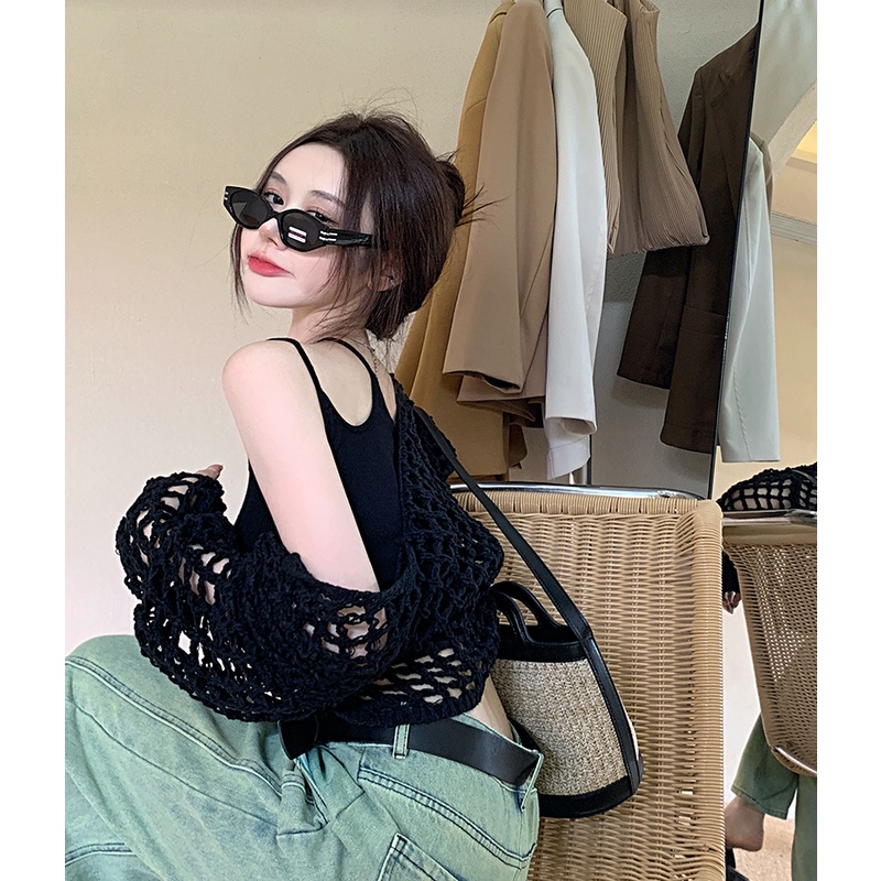 Áo Khoác cardigan Dệt Kim Tay Dài Chống Nắng Thời Trang Cho Nữ