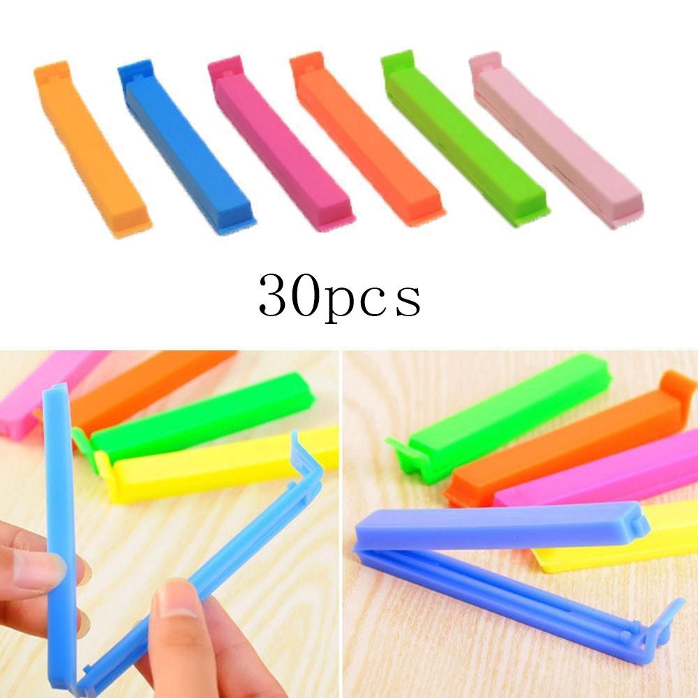 Set 30 kẹp khóa miệng túi đựng thực phẩm nhiều màu tiện dụng