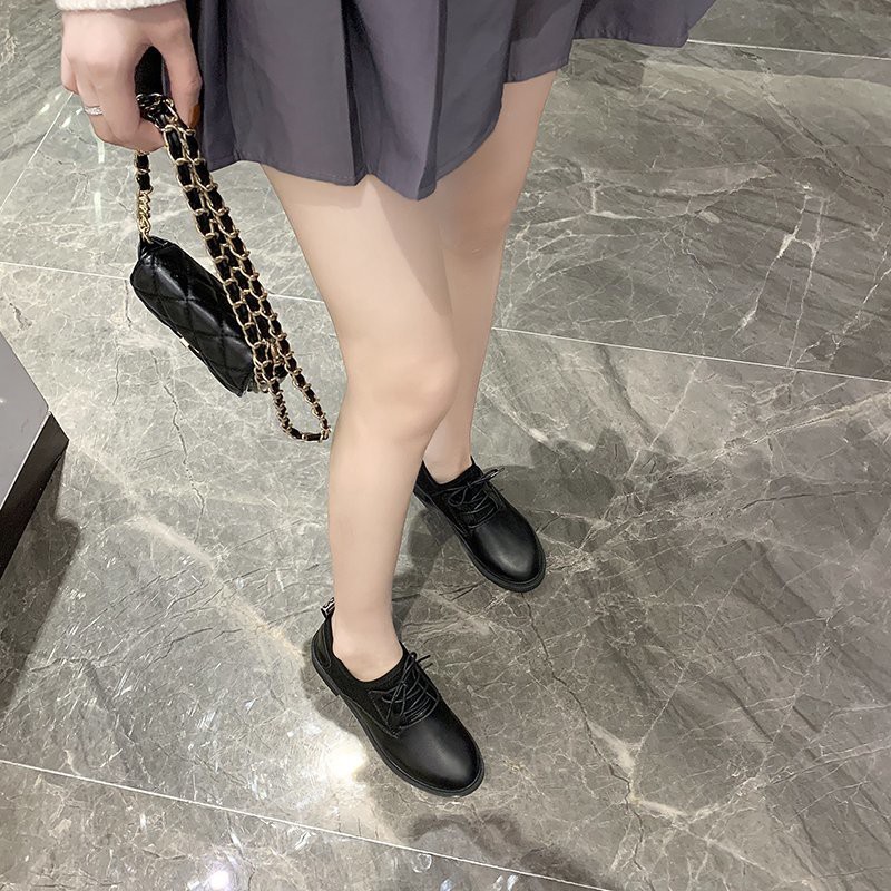 1G06 Giày Oxford nữ giày da lì phối vải thun 812 | BigBuy360 - bigbuy360.vn