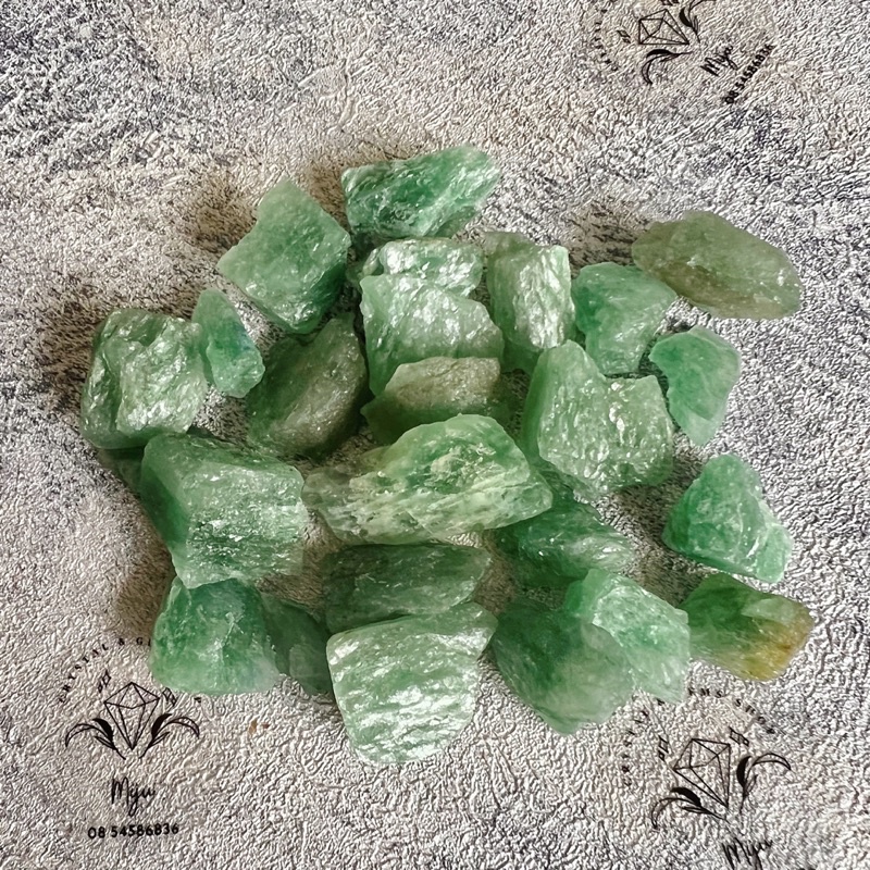Đá thô Lepidolite Mica crystal màu xanh ánh lấp lánh sưu tầm, handmade, reiki, thanh tẩy thiền định