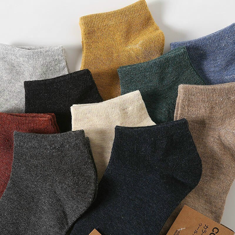 Sét 10 Đôi Tất Cổ Ngắn Unisex Chống Hôi Chân - Hàng Xuất Nhật
