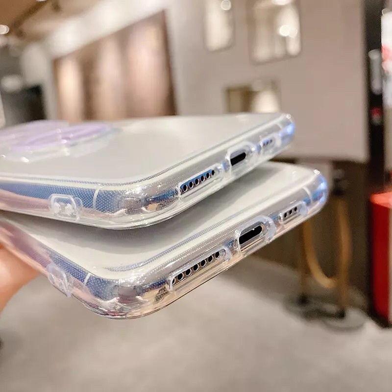 Ốp lưng Galaxy S21 FE, S21, S21 Plus, S21 Ultra nhựa dẻo trong có vòng nhẫn