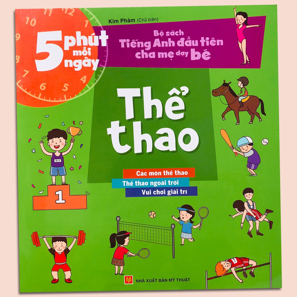 Sách - 5 Phút Mỗi Ngày - Thể Thao (Bộ sách Tiếng Anh đầu tiên cha mẹ dạy bé)