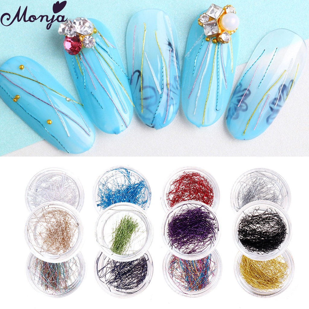 Set 12 Hộp Phụ Kiện Trang Trí Móng Tay Nghệ Thuật