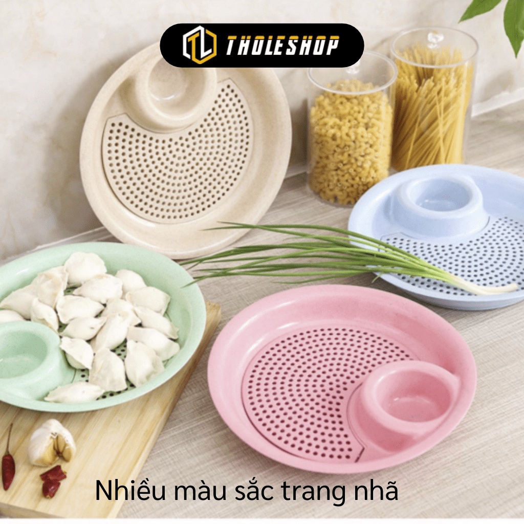 [SGD] Đĩa Đựng Trái Cây - Dĩa Đựng Đồ Ăn Tích Hợp Bát Nước Chấm Có Khay Hứng Nước 9423