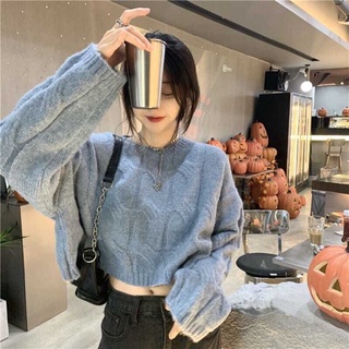 ÁO LEN SWEATER CROPTOP FORM ĐẸP DÀY DẶN PHONG CÁCH ULZZANG HÀN QUỐC