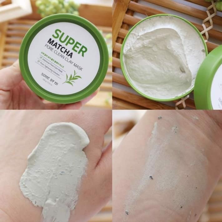 Mặt Nạ Đất Sét Trà Xanh Giảm Mụn Đầu Đen, Bã Nhờn SOME BY MI Super Match Pore Clean Clay Mask 100g