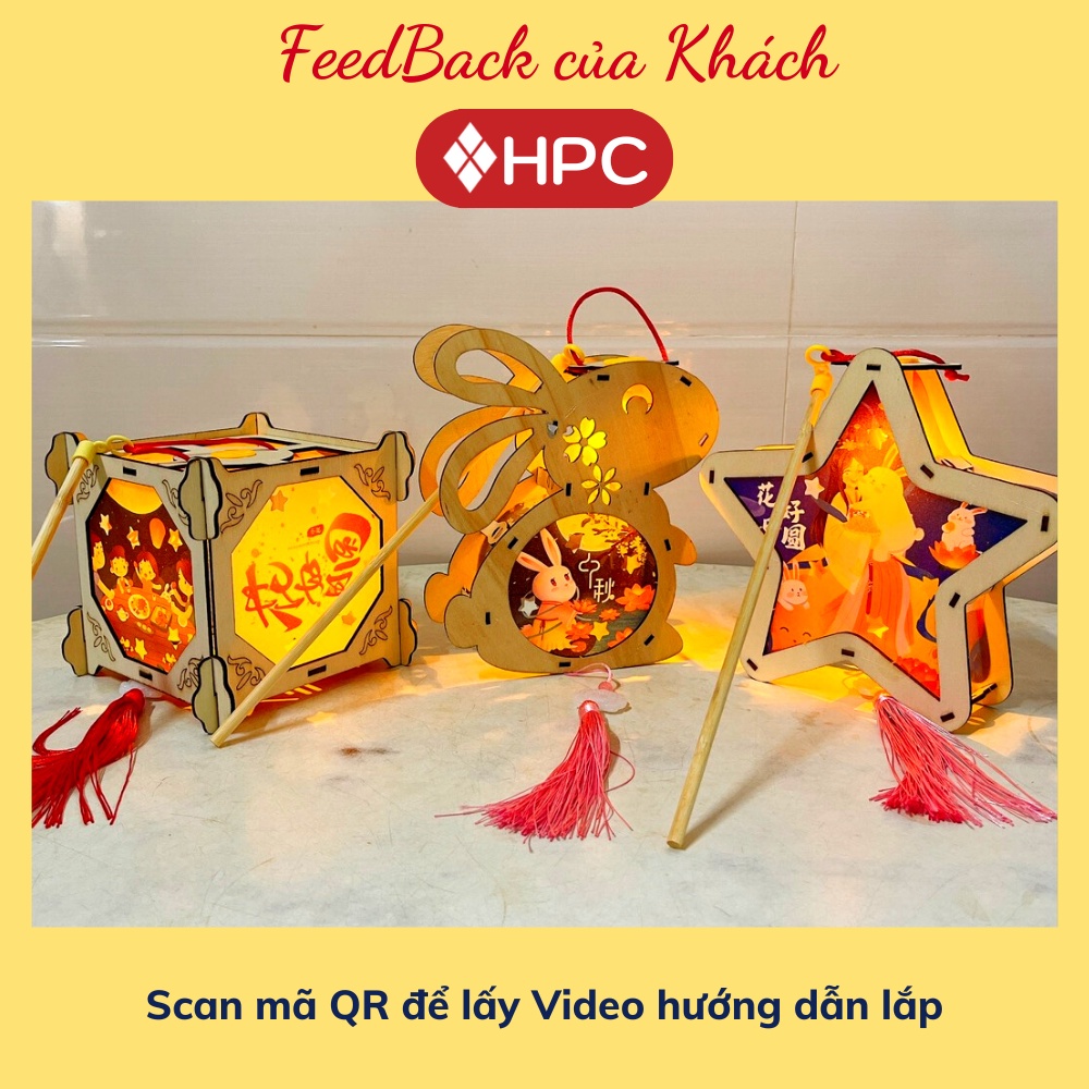 Đèn Lồng Trung Thu Cầm Tay, Đèn Lồng Gỗ Hình Động Vật Đáng Yêu, Lồng Đèn Decor Trang Trí Mùa Lễ Hội - Hot Trend