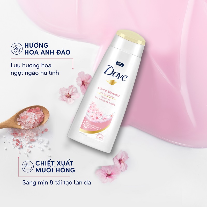 [HB Quà tặng không bán] Sữa tắm dưỡng thể Dove dưỡng ẩm chuyên sâu 70g/ da mịn hương hoa 70g (giao ngẫu nhiên)