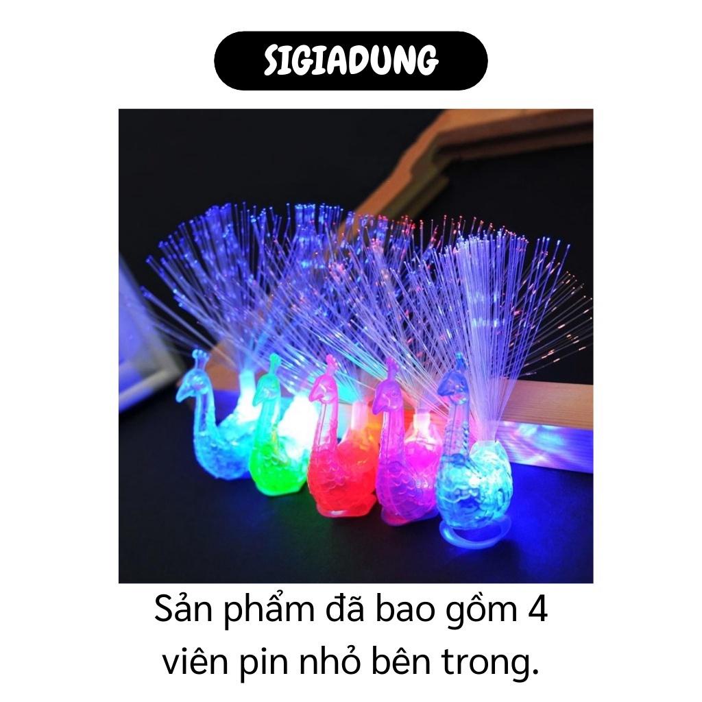 [SGD] Nhẫn Đèn Led - Ngón Tay Phát Sáng Hình Con Công, Thích Hợp Cho Các Bữa Tiệc, Hội 4569