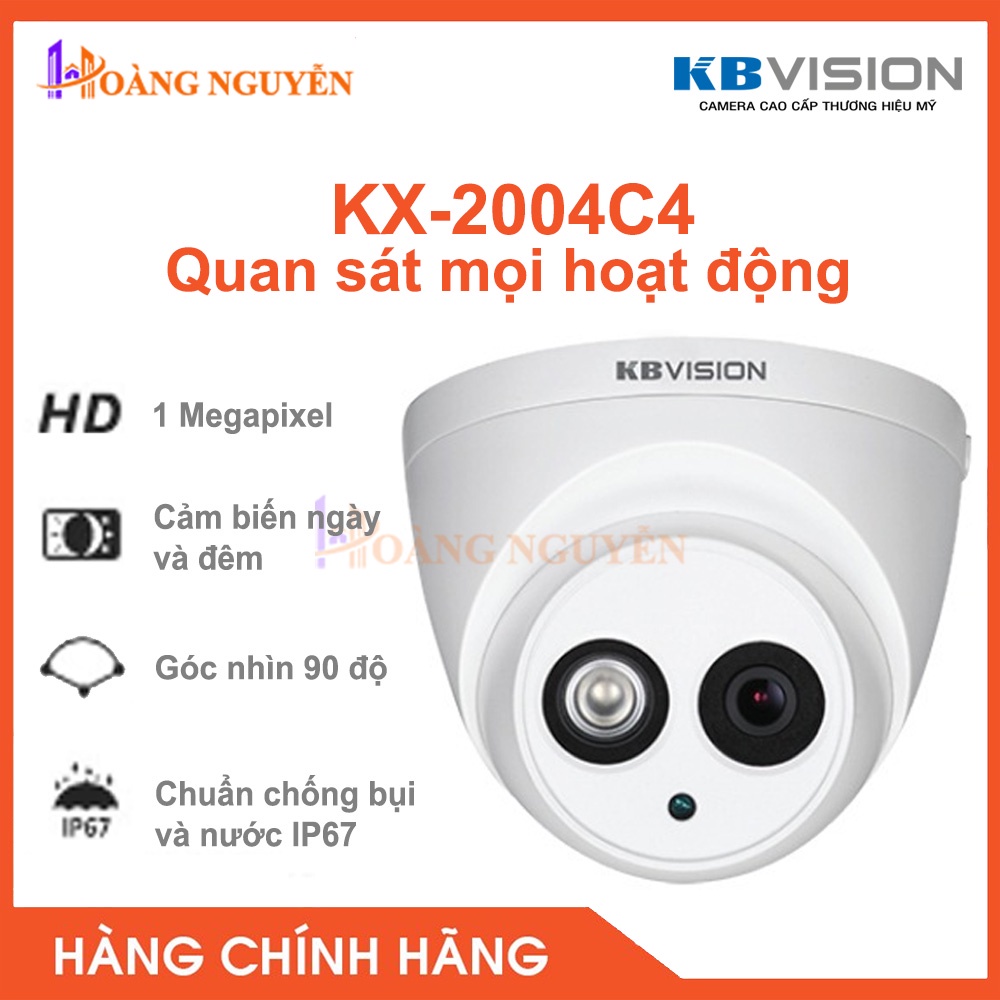 [NHÀ PHÂN PHỐI] Camera KBVISION KX-2004C4 Hồng Ngoại 50m 2.0Megapixel