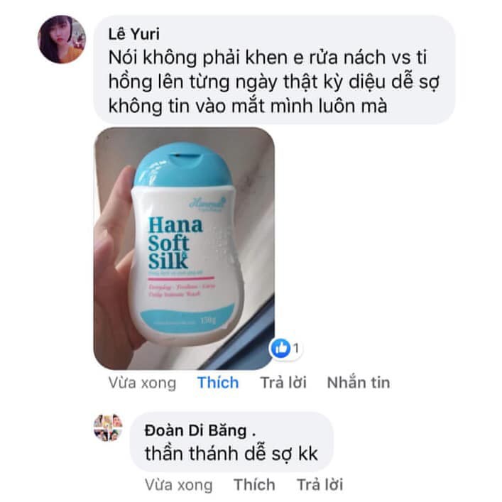 Dung Dịch Vệ Sinh Phụ Nữ HANA SOFT SILK Làm Hồng Cô Bé Sạch Khử Mùi Giảm Viêm Ngứa Thơm Vùng Kín An Toàn Mẹ Bầu