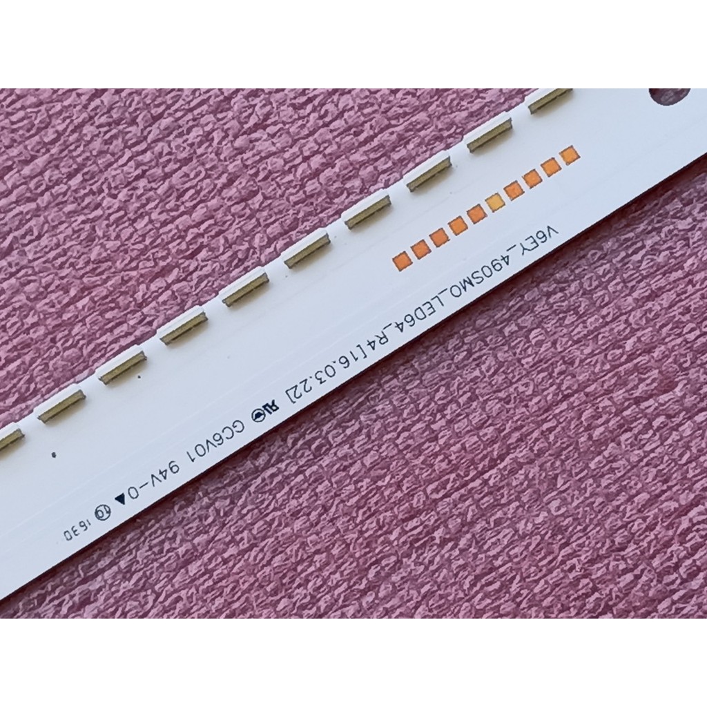 THANH LED TIVI SAMSUNG 49K5000 49k5500 49M5500 HÀNG MỚI 100%  1 MÁY 1 THANH 64 BÓNG 3V, DÀI 59,6cm