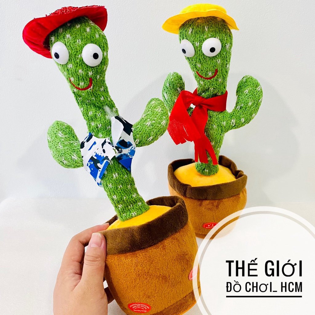[HÌNH THẬT- CLIP THẬT] Đồ chơi trẻ em xương rồng nhún nhảy, phát nhạc, ghi âm giọng nói, có đèn, ca hát Tiếng Việt