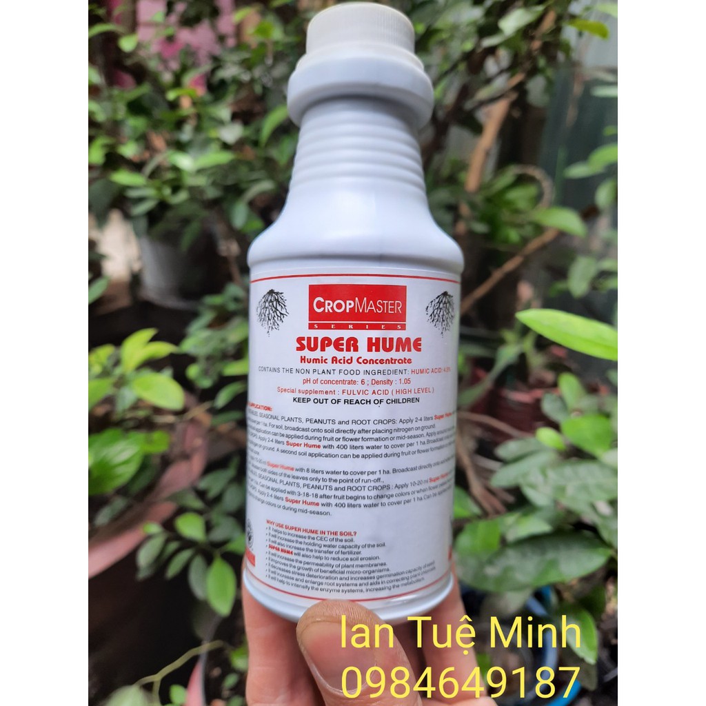 Phân bón Lá Humic SUPER HUME Chai 250ml của Mỹ