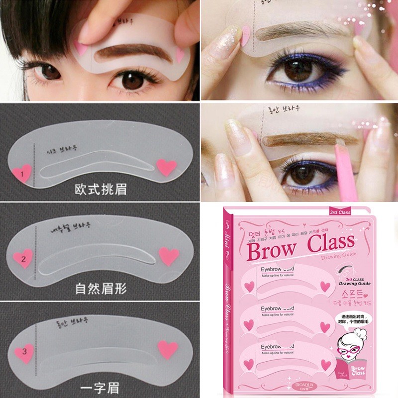 Khuôn Định Hình Chân Mày Mini Brow Class (Set 3 Khuôn)