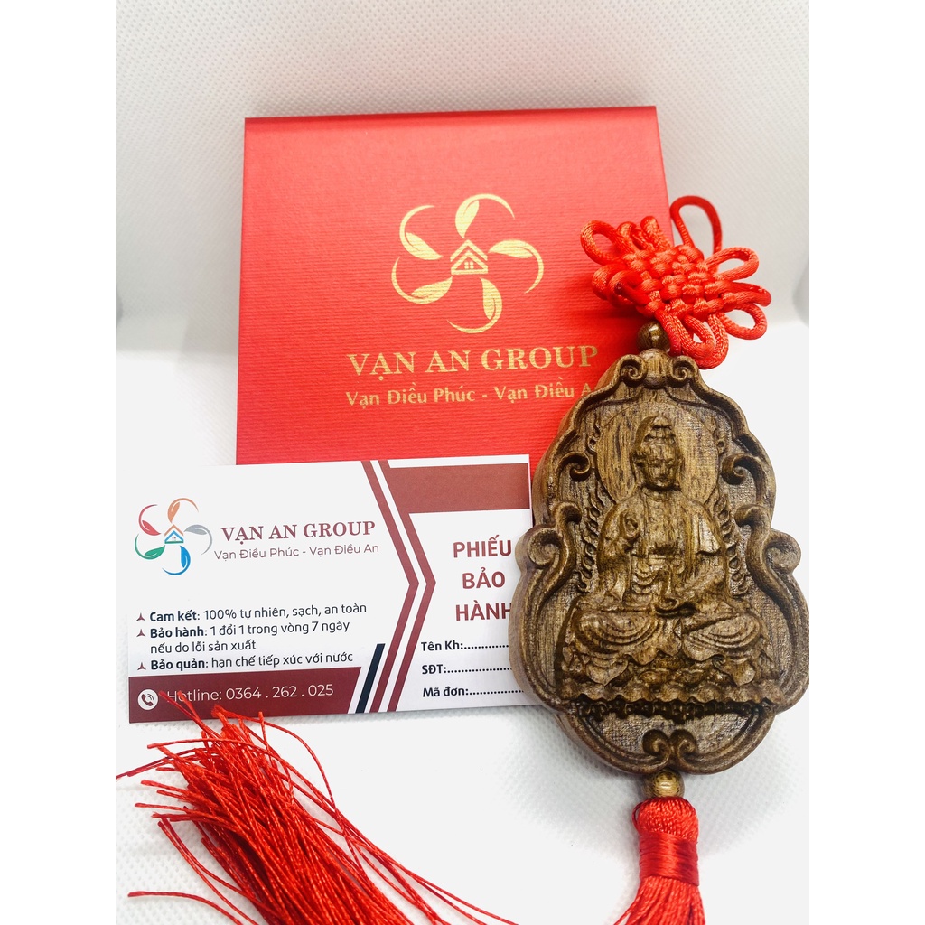 Dây treo xe ô tô tượng Phật Quan Âm trầm hương cao cấp của Vạn An Group, mang đến may mắn, bình an