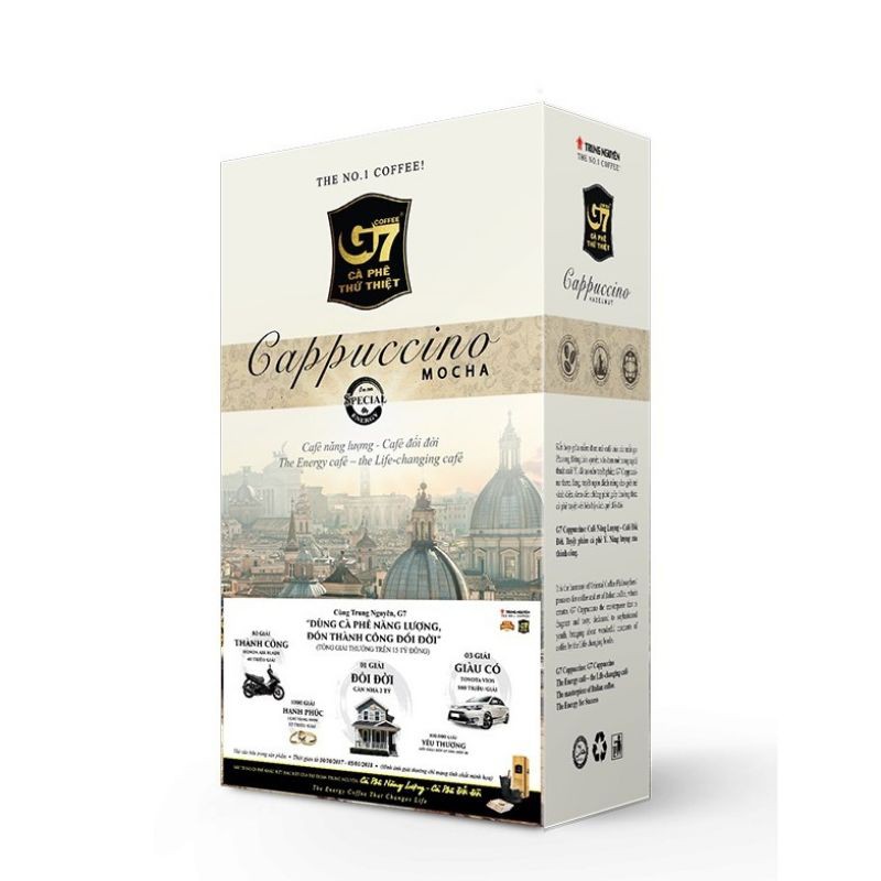 Cà phê Cappuccino 2 vị Mocha và Hazenut