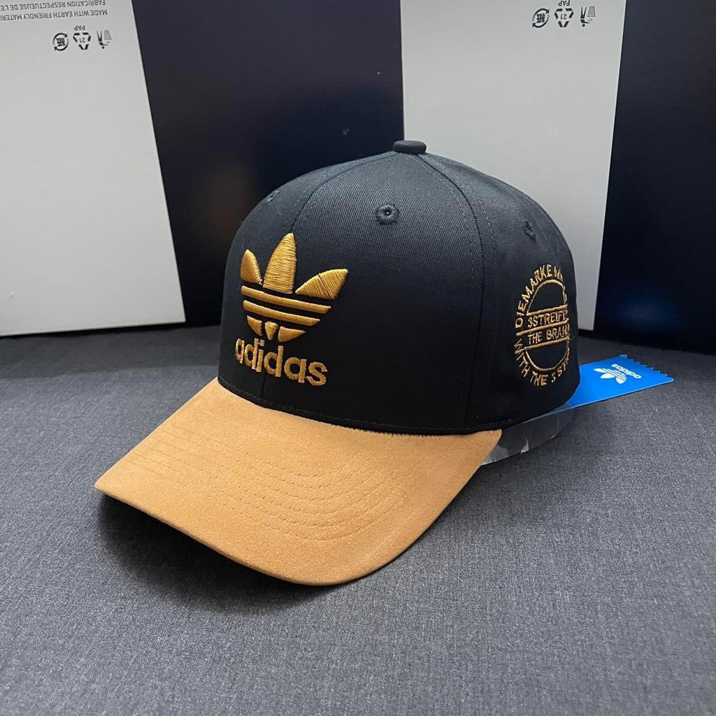Nón kết, mũ lưỡi trai  ADiDas KẾT Da vải KAKI nhập khẩu thời trang