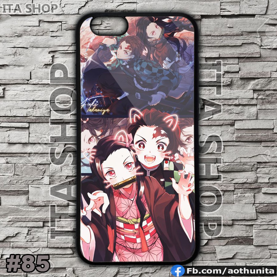 Ốp lưng điện thoại Tanjirou & Nezuko - Kimetsu no yaiba - Ốp lưng Anime cho các máy ( Iphone, Oppo, Samsung, Vivo)