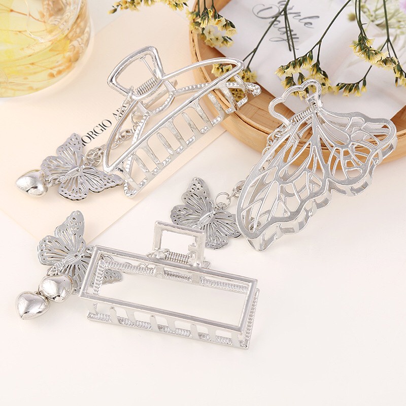 Kẹp Tóc Nữ Kim Loại Hình Bướm Phong Cách Hàn Quốc